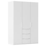 DREHTÜRENSCHRANK 151/223/61 cm,  in Weiß, 3-türig  - Weiß, Basics, Holzwerkstoff/Metall (151/223/61cm) - Novel