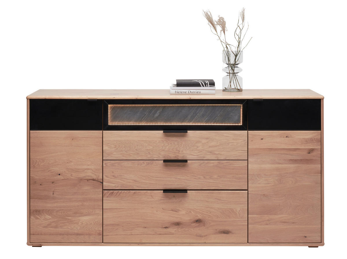 SIDEBOARD Eiche Bianco  185/94,6/42 cm  - Eiche Bianco/Eichefarben, Natur, Holz/Holzwerkstoff (185/94,6/42cm) - Linea Natura
