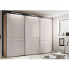 ORMAR - VISEĆA KLIZNA VRATA sonoma hrast  249/222/68 cm  - boja hroma/sonoma hrast, Dizajnerski, staklo/metal (249/222/68cm) - Moderano