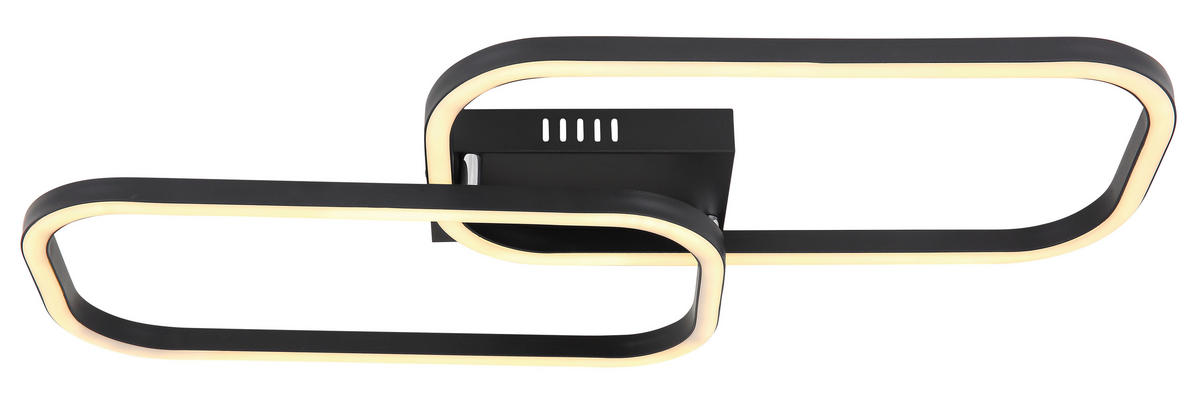 STROPNA LED-SVETILKA   //3000 K/230 V/ - črna/opal, Design, kovina/umetna masa (62,6/30,6/6cm)