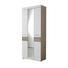 GARDEROBENSCHRANK Eiche foliert Eichefarben, Weiß - Chromfarben/Eichefarben, Basics, Holzwerkstoff/Metall (84/200/40cm) - Carryhome