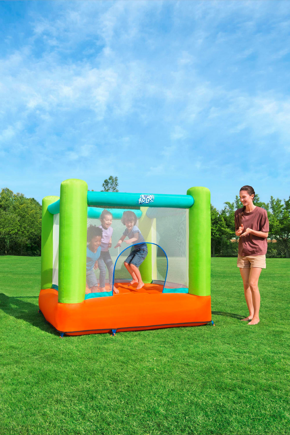 TRAMPOLIN 194/175/170 cm  - Multicolor, Basics, Kunststoff/Metall (194/175/170cm) - Bestway