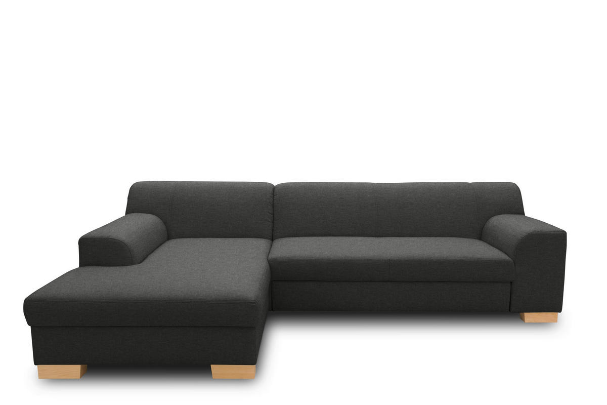 ECKSCHLAFSOFA  TINOS Anthrazit Webstoff  - Beige/Anthrazit, Basics, Textil (273/157cm) - MID.YOU