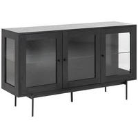 SIDEBOARD  in 140/82/40 cm  - Klar/Schwarz, KONVENTIONELL, Glas/Holzwerkstoff (140/82/40cm) - MID.YOU