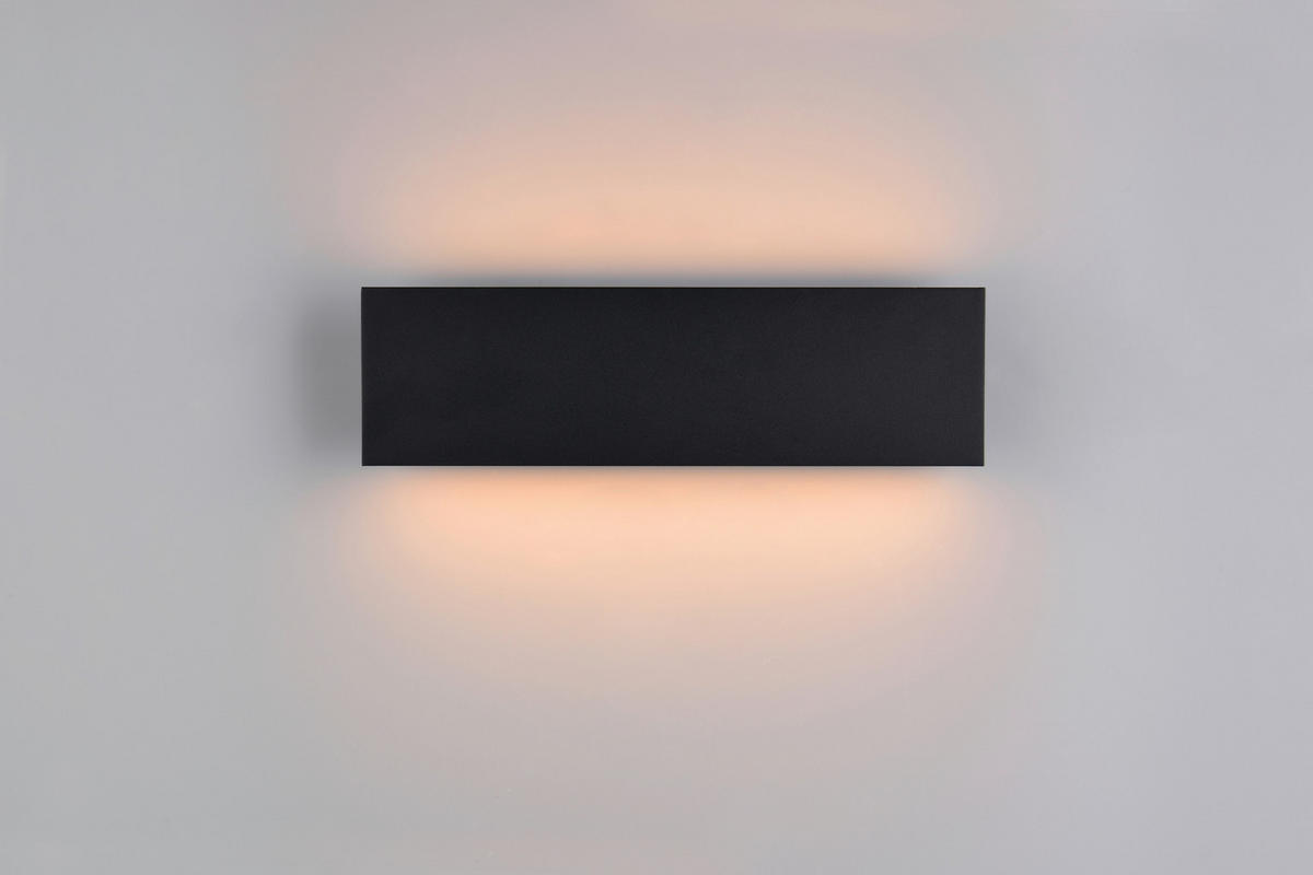 LED-WANDLEUCHTE 28/4,5/8 cm  - Schwarz, Design, Kunststoff/Metall (28/4,5/8cm) - Novel