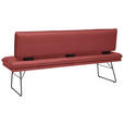 SITZBANK in Metall, Textil Rot, Schwarz  - Rot/Schwarz, Design, Textil/Metall (195/91/65cm) - Dieter Knoll