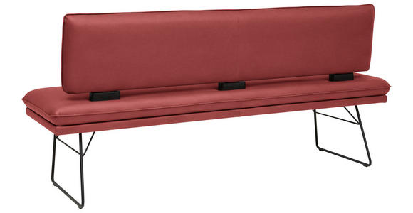 SITZBANK in Metall, Textil Rot, Schwarz  - Rot/Schwarz, Design, Textil/Metall (195/91/65cm) - Dieter Knoll