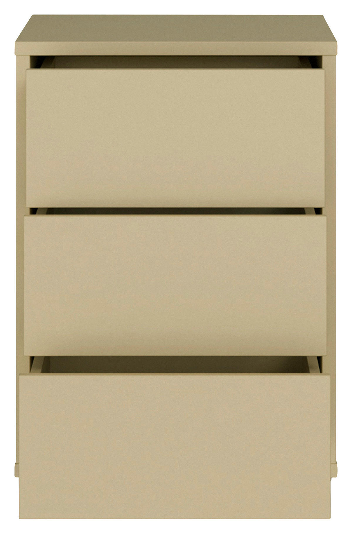 NACHTSCHRANK 50/69/42 cm  - Silberfarben/Hellgelb, Trend, Holzwerkstoff/Kunststoff (50/69/42cm) - Carryhome