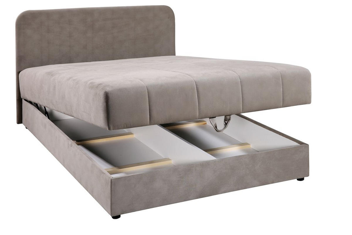 BOX KREVET 160/200 cm     smeđa  - crna/smeđa, Konvencionalno, drvo/tekstil (160/200cm) - Boxxx