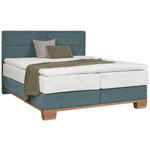 BOXSPRINGBETT 160/200 cm  in Eichefarben, Petrol  - Eichefarben/Petrol, Natur, Holz/Textil (160/200cm) - Valnatura