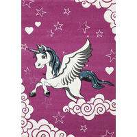KINDERTEPPICH 80/150 cm Diamond kids Einhorn  - Beere, KONVENTIONELL, Textil (80/150cm)