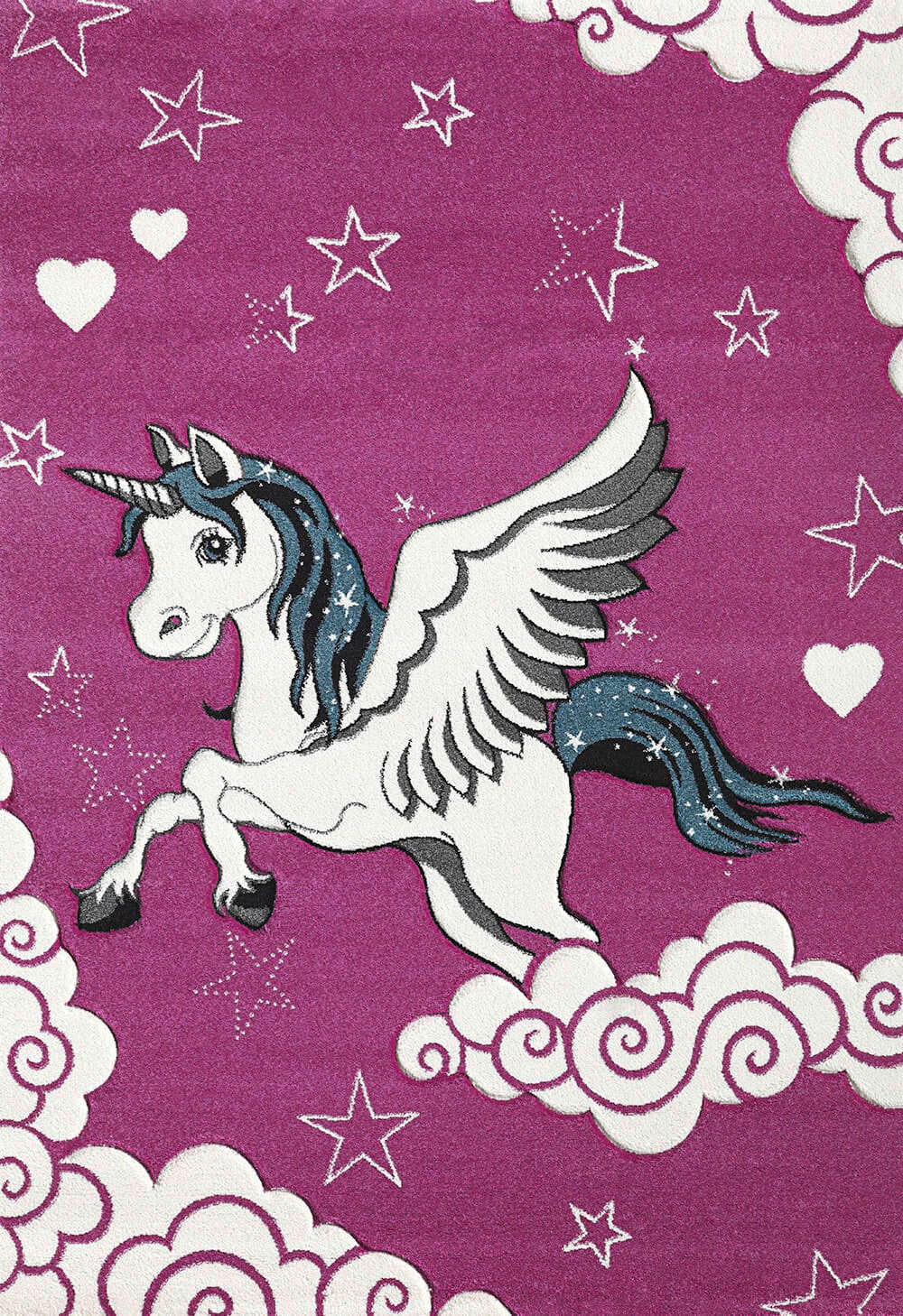 XXXLutz Kinderteppich Diamond kids Beere 80x150 cm