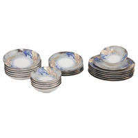 KOMBISERVICE Blau, Braun, Weiß 24-teilig 6 Personen  - Blau/Braun, Basics, Keramik (25/25/2cm) - P & B