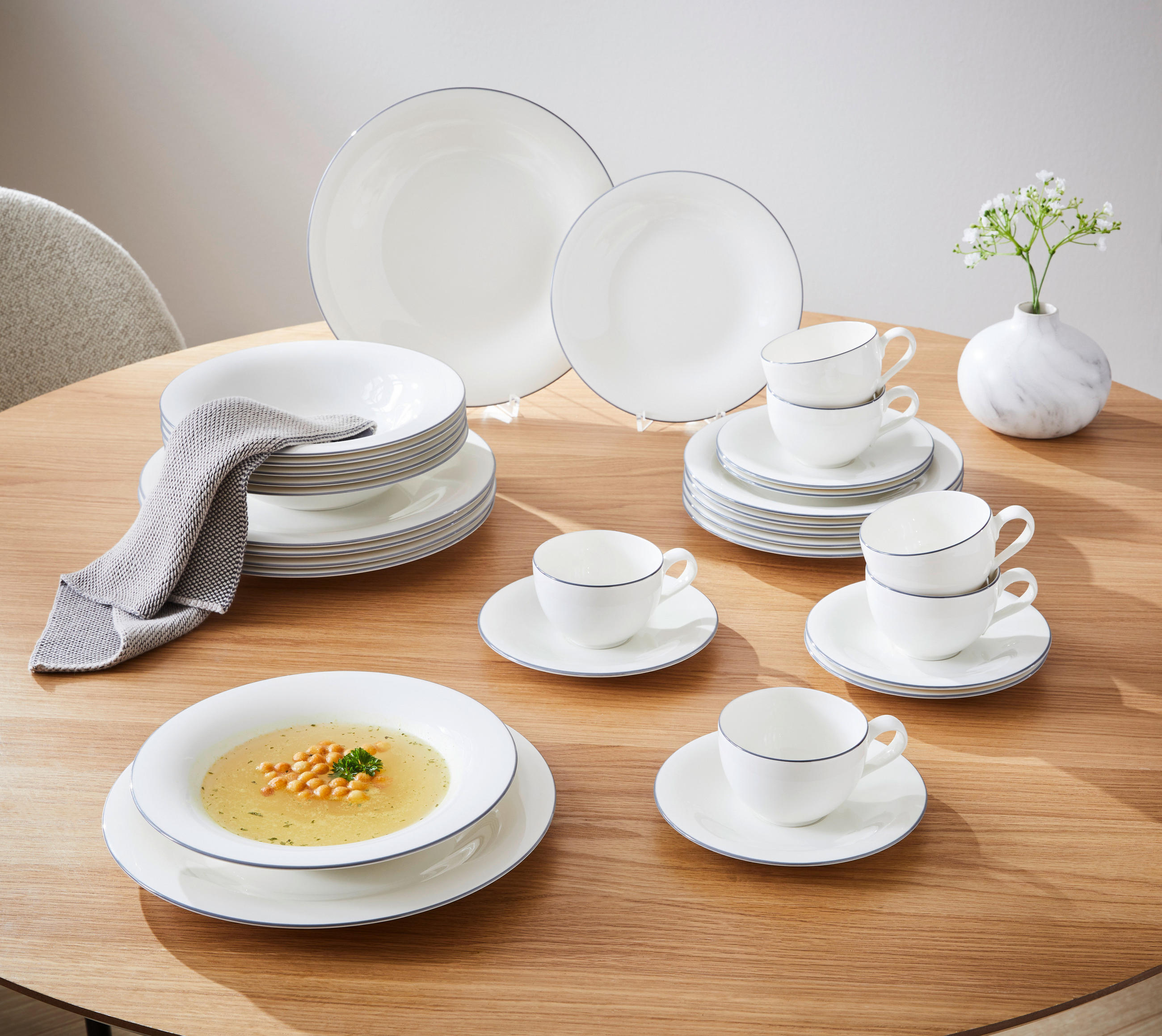 SET ZA KAFU    - siva/bela, Konvencionalno, keramika - Villeroy & Boch