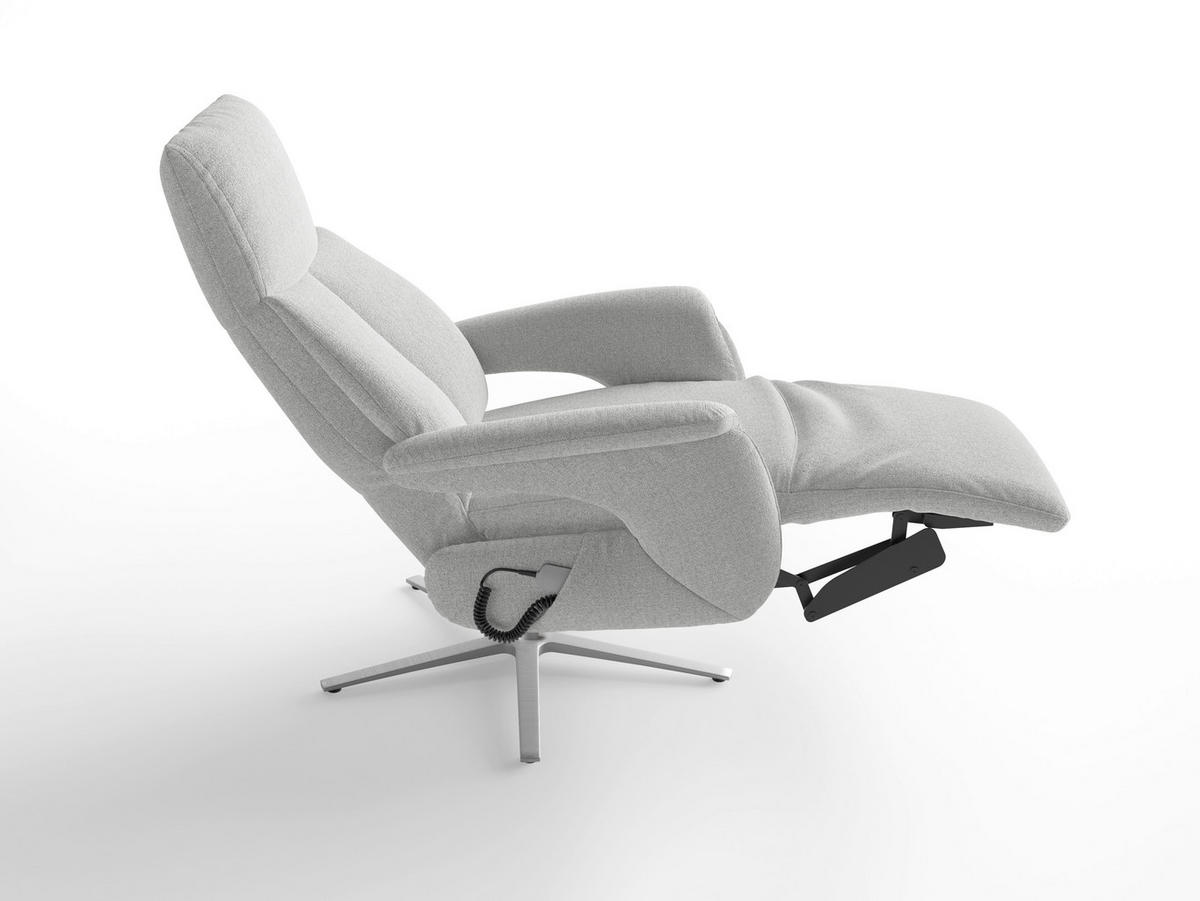 RELAXAČNÉ KRESLO, textil, strieborná - strieborná, Basics, kov/textil (75/110/85cm) - Sit & More