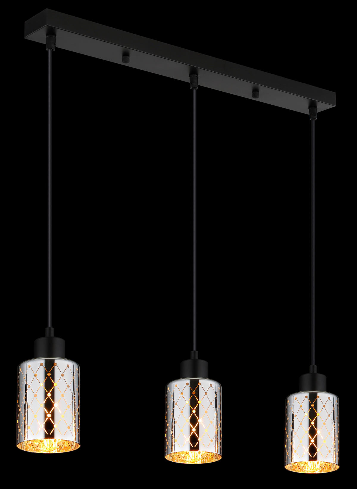 HÄNGELEUCHTE 59/9/120 cm  - Klar/Chromfarben, Basics, Glas/Kunststoff (59/9/120cm) - Globo