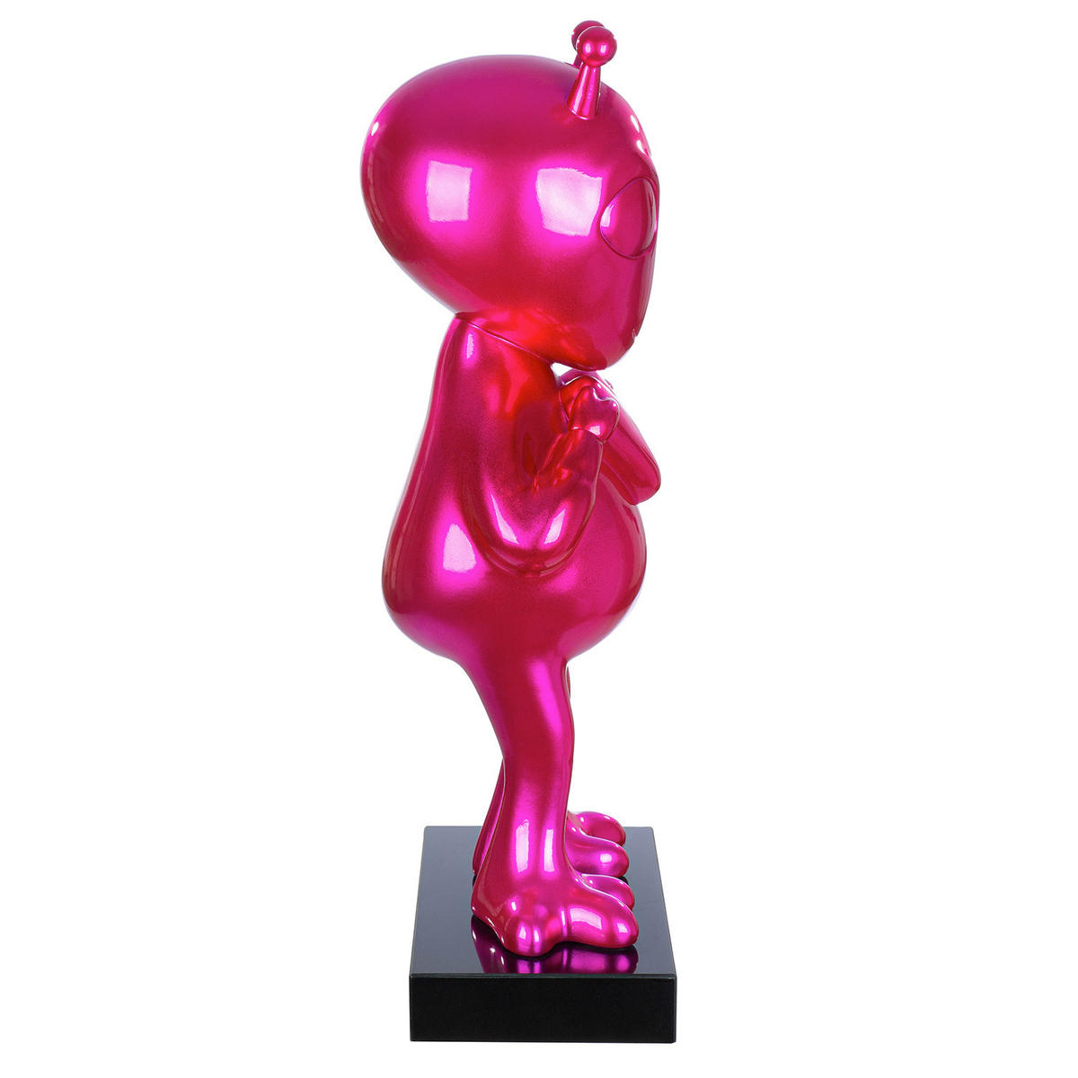 SKULPTUR - Pink/Schwarz, Basics, Kunststoff/Stein (35/70/24cm)