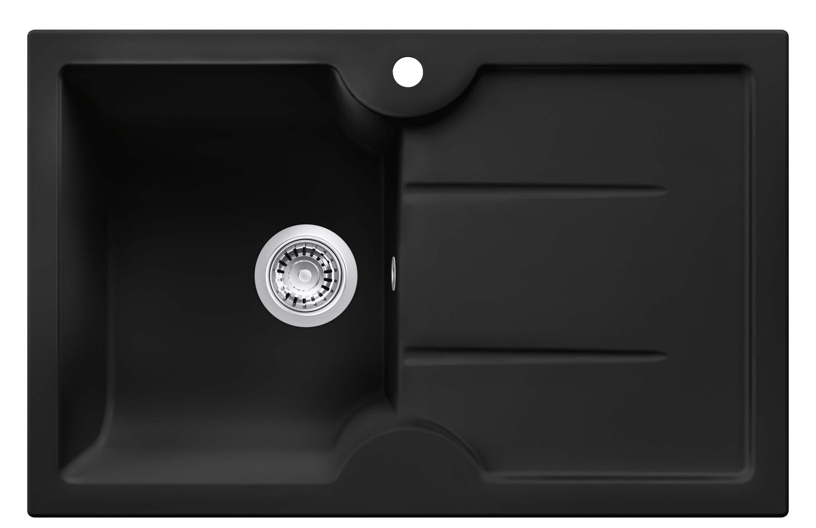 SPÜLE 106201  - Schwarz, Basics, Keramik (78/50/17,5cm) - HKT