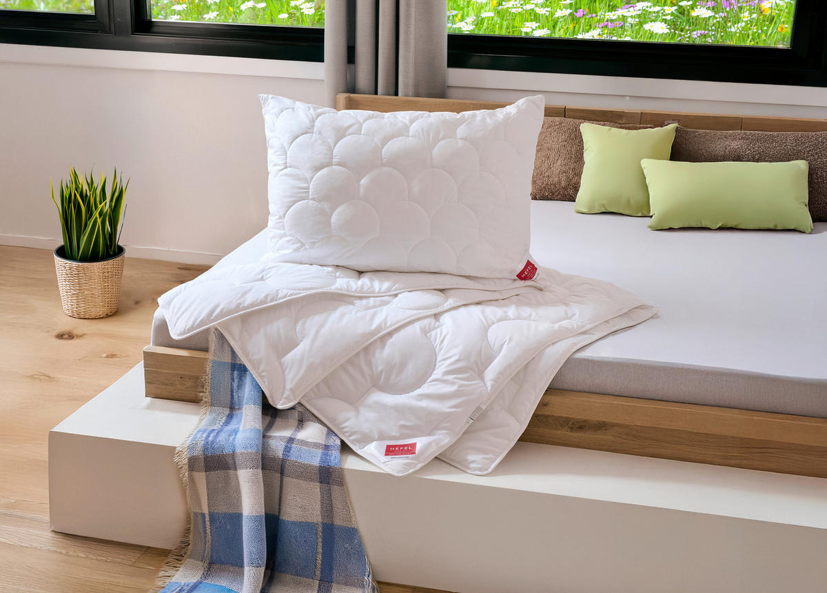 PAPLAN-PÁRNA SZETT 70x90/140x200 cm  - fehér, Basics, textil (70x90/140x200cm) - Hefel Textil