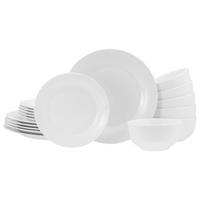 TAFELSERVICE 18-teilig 6 Personen Weiß Base weiß  - Weiß, Basics, Keramik - Creatable