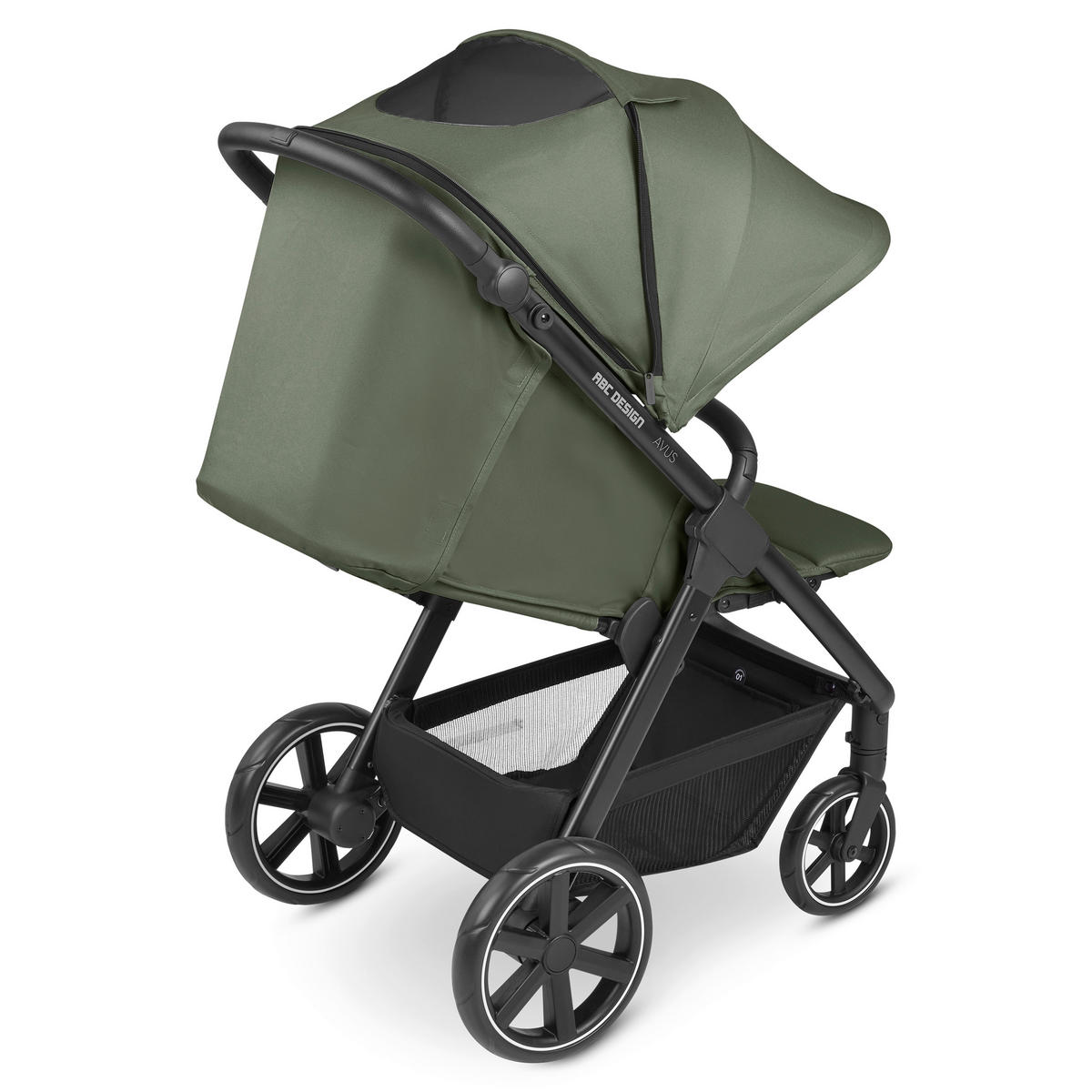 BUGGY AVUS  - Schwarz/Olivgrün, Basics, Textil/Metall (46,5/23,5/72cm) - ABC Design