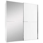 SCHWEBETÜRENSCHRANK  in  - Chromfarben, Design, Glas/Holzwerkstoff (167/222/68cm) - Moderano