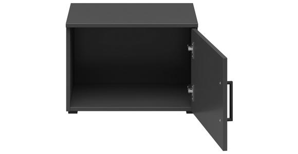AUFSATZSCHRANK 50/35/40 cm - Schwarz/Graphitfarben, MODERN, Holzwerkstoff/Kunststoff (50/35/40cm) - Carryhome