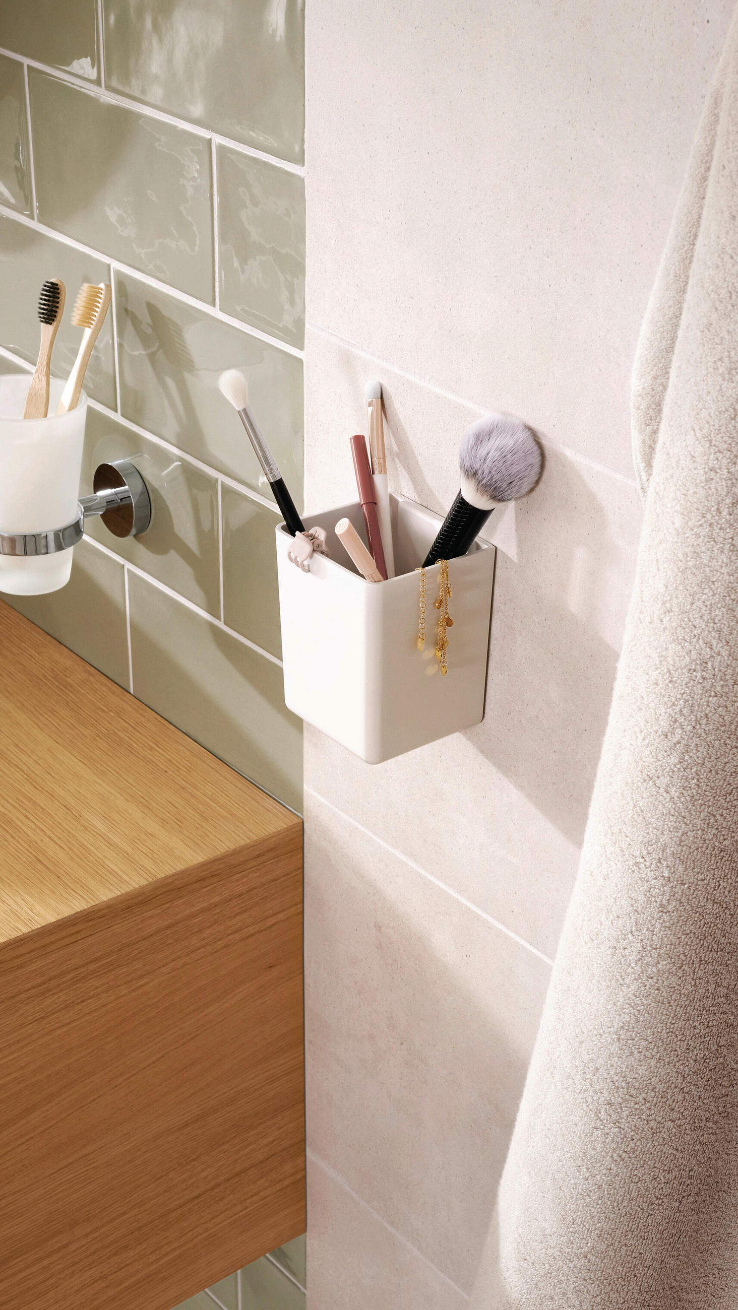 AUFBEWAHRUNGSBOX - Weiß, Basics, Kunststoff (8,6/11/8cm) - Tesa
