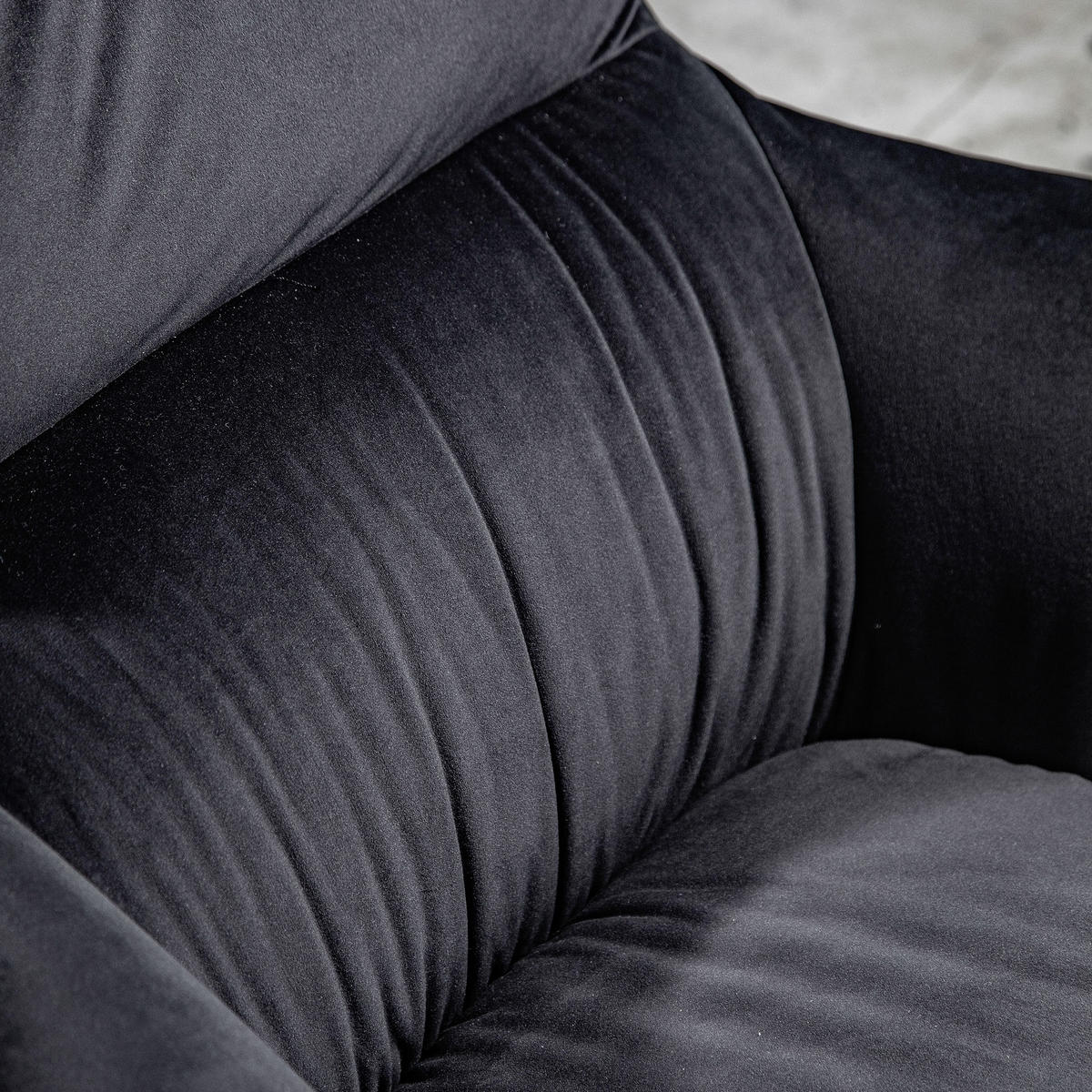 FÅTÖLJ i textil svart  - svart, Klassisk, textil (76/103/93cm) - Livetastic