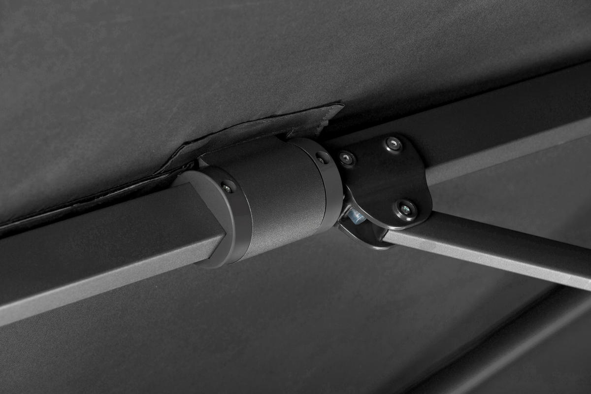 BOČNÍ SLUNEČNÍK 322/276/350x260 cm - antracitová, Basics, kov/textil (322/276/350x260cm)