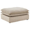 HOCKER Bouclé Beige  - Beige/Schwarz, Trend, Kunststoff/Textil (90/46/105cm) - Livetastic
