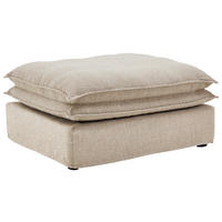 HOCKER Bouclé Beige  - Beige/Schwarz, Trend, Kunststoff/Textil (90/46/105cm) - Livetastic
