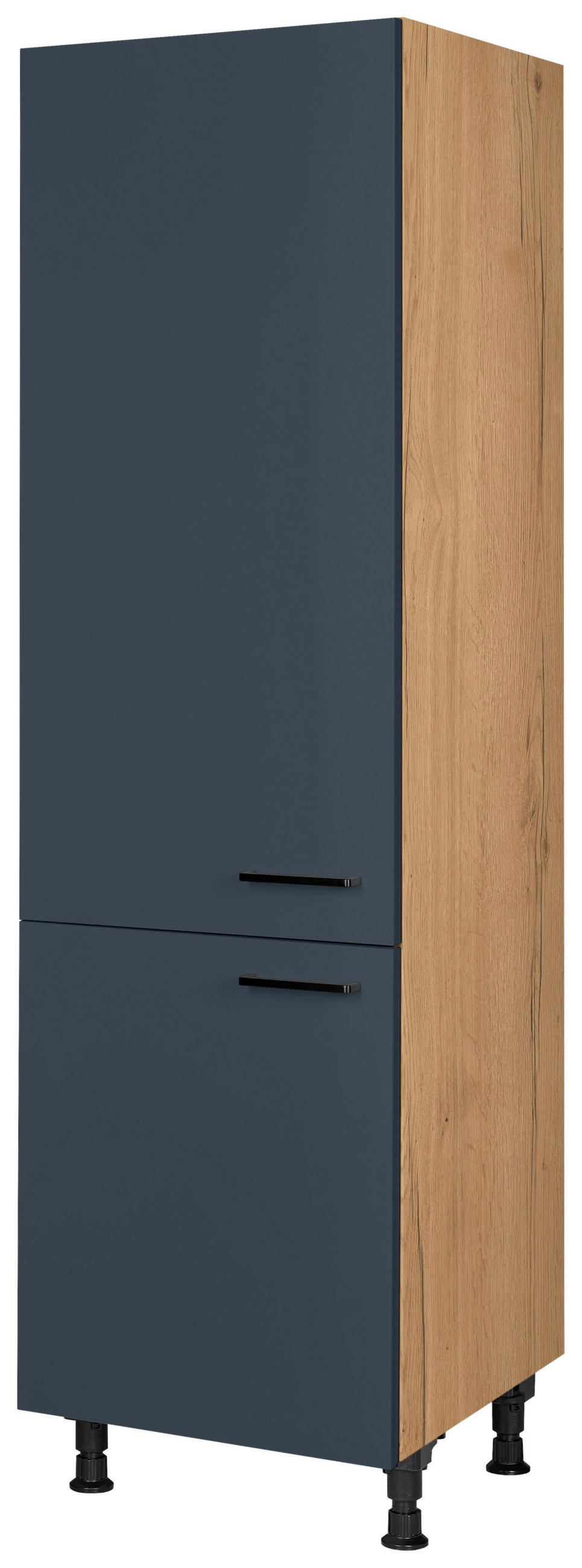 GERÄTEUMBAUSCHRANK 60/216,6/58 cm  in Blau, Eichefarben  - Blau/Eichefarben, MODERN, Holzwerkstoff/Metall (60/216,6/58cm) - Nobilia