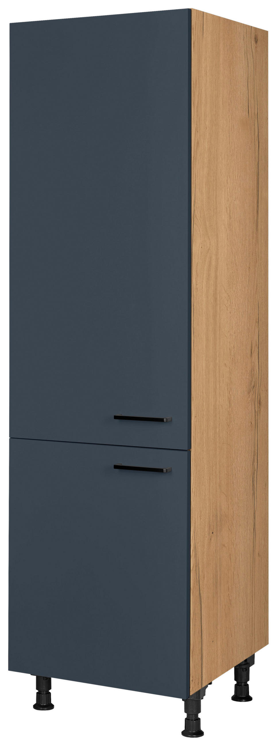 GERÄTEUMBAUSCHRANK 60/216,6/58 cm  in Blau, Eichefarben  - Blau/Eichefarben, MODERN, Holzwerkstoff/Metall (60/216,6/58cm) - Nobilia