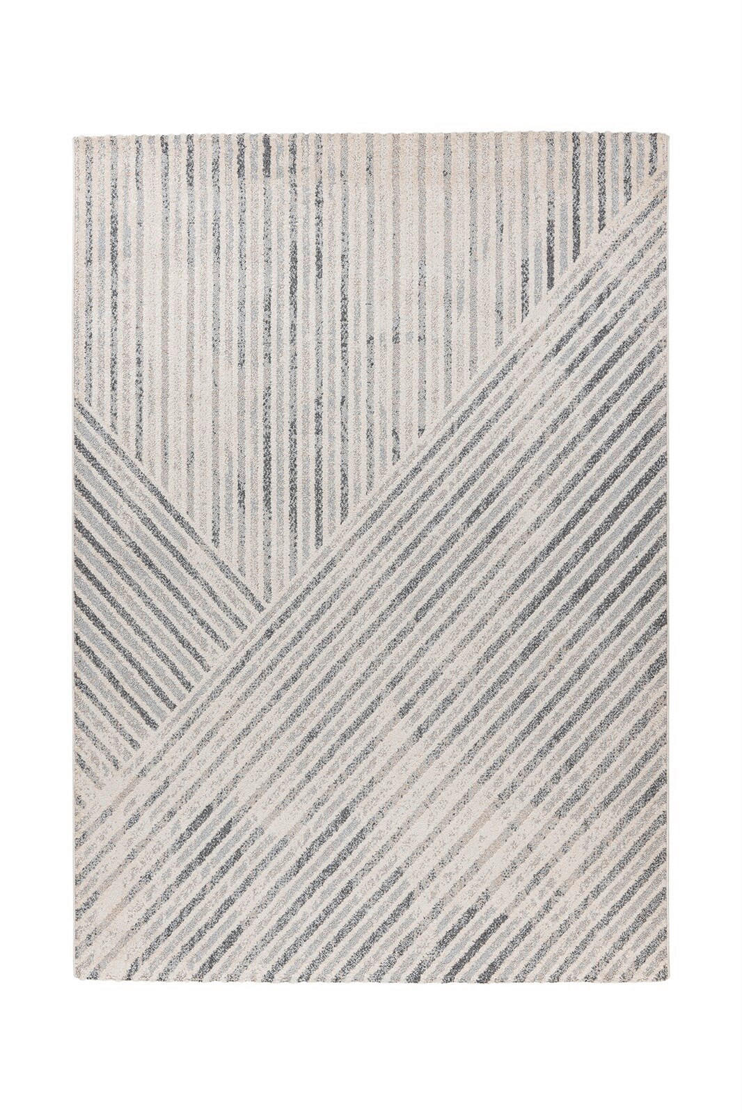Kayoom Teppich Rhombus 125 Beige / Grau Grau, Beige 160x230 cm