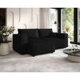 ECKSOFA Anthrazit Cord Zierkissen, Rückenkissen, Schlaffunktion, Rücken echt  - Anthrazit/Schwarz, MODERN, Kunststoff/Textil (153/250cm) - Xora