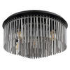 DECKENLEUCHTE GORLEY 50/25 cm   - Schwarz, KONVENTIONELL, Glas/Metall (50/25cm)