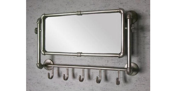 WANDGARDEROBE - Anthrazit, Design, Glas/Metall (75/45/16cm) - Carryhome