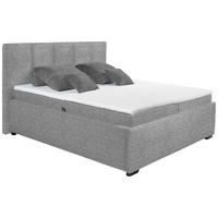 POLSTERBETT Matratze, Bettkasten, Topper Hellgrau 180/200 cm  - Hellgrau/Graphitfarben, KONVENTIONELL, Kunststoff/Textil (180/200cm) - Esposa