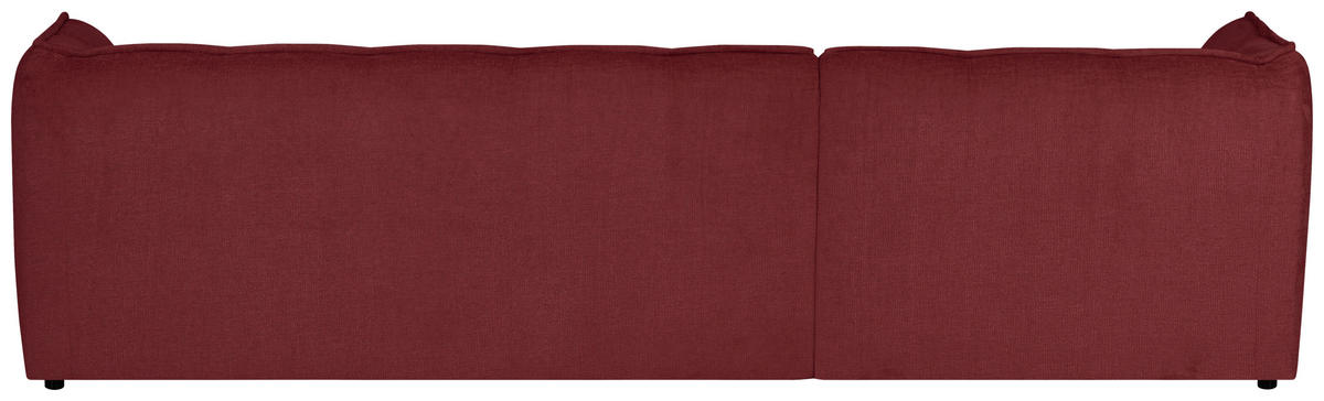 ECKSOFA LIVOLI in Chenille Bordeaux  218/260 cm  - Bordeaux/Schwarz, Design, Textil (218/260cm) - MID.YOU