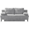 SCHLAFSOFA in Cord Hellgrau  - Hellgrau/Schwarz, Modern, Textil/Metall (194/91/90cm) - Novel