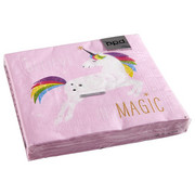 SERVIETTE - Rosa/Weiß, Basics, Papier (33cm)