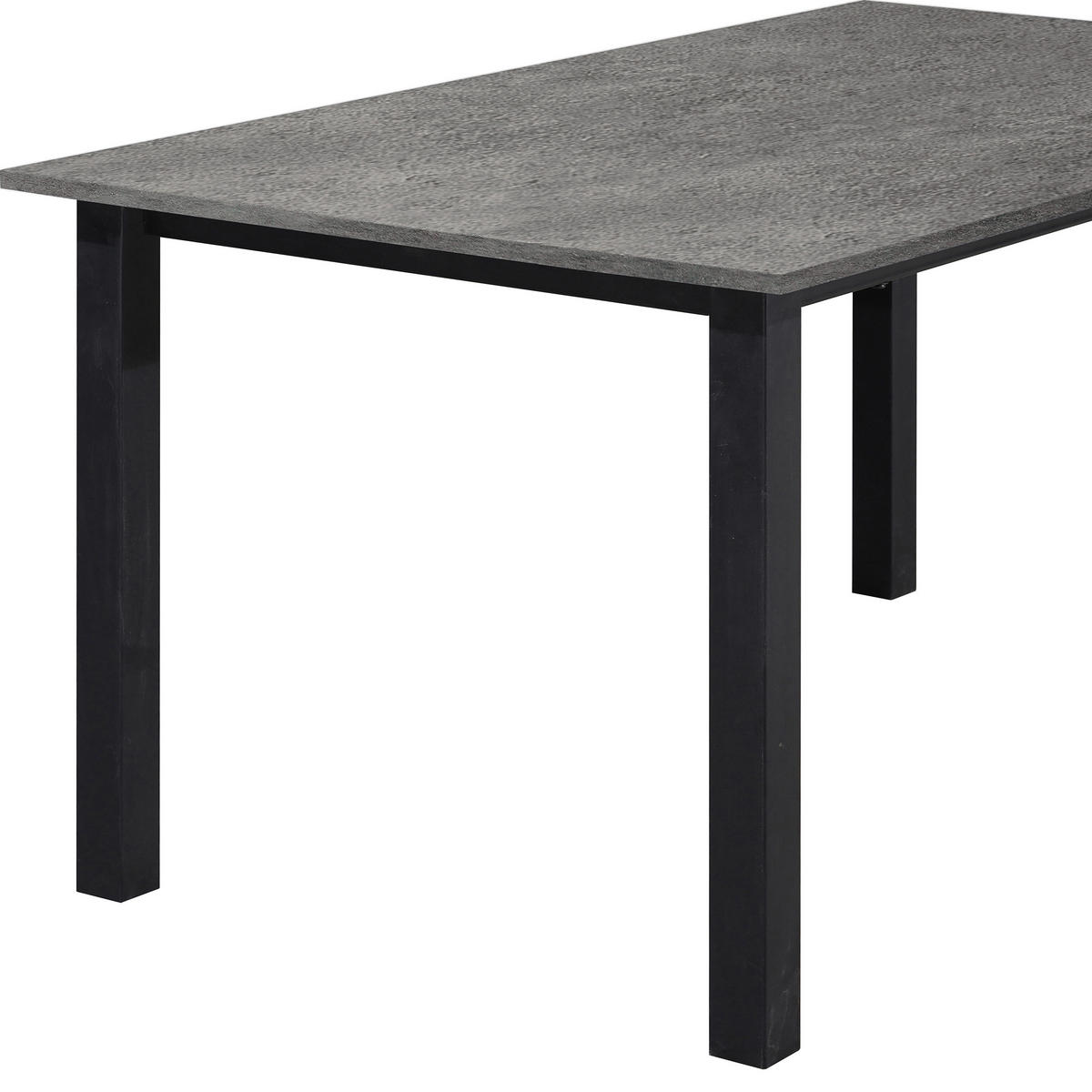 ESSTISCH 120/80/76 cm Nachbildung  Metall, Holzwerkstoff gastro- und objekttauglich rechteckig Grau  - Schwarz/Grau, MODERN, Holzwerkstoff/Metall (120/80/76cm) - MID.YOU