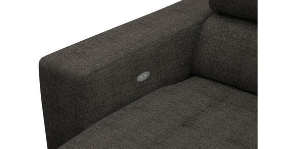 ECKSOFA  in Chenille Braun  301/207 cm  - Chromfarben/Braun, Design, Textil (301/207cm) - Xora