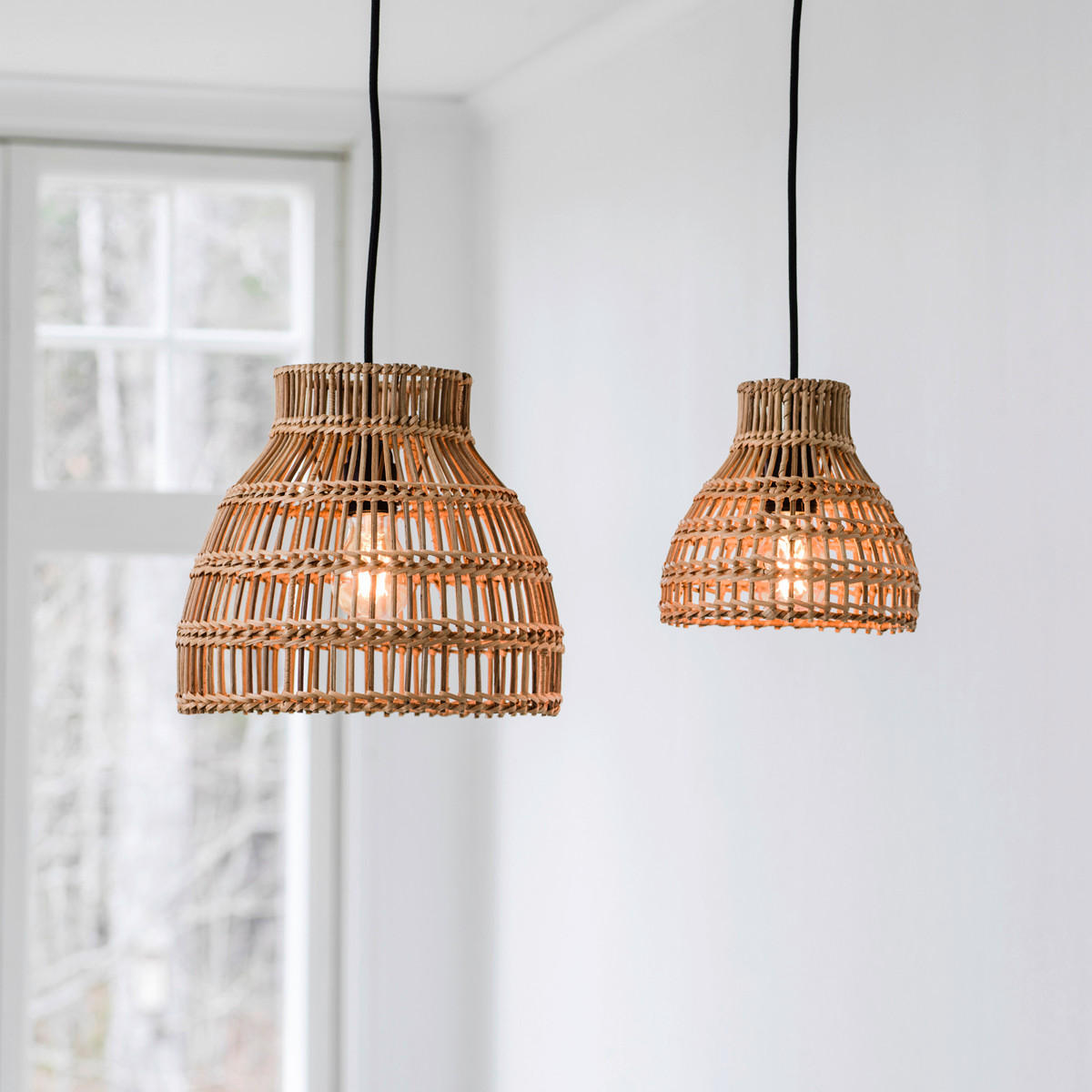 ZÁVĚSNÉ SVÍTIDLO,  27/24/27 cm - přírodní barvy, Natur, přírodní materiály (27/24/27cm)