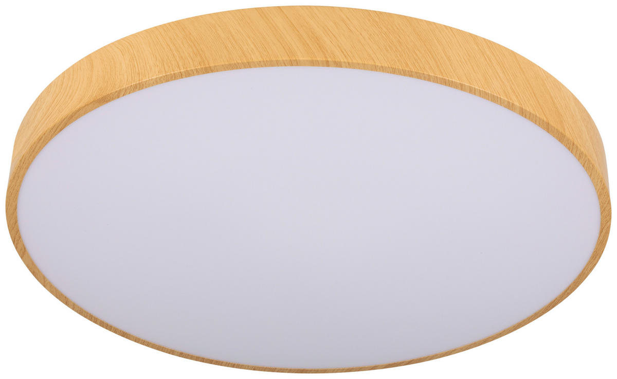 LED-DECKENLEUCHTE - Naturfarben/Weiß, Trend, Kunststoff/Metall (50/13cm) - Novel