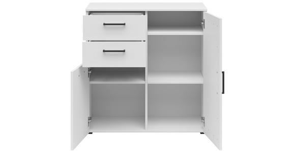 KOMMODE 80/83/40 cm in Weiß - Anthrazit/Schwarz, MODERN, Holzwerkstoff/Kunststoff (80/83/40cm) - Carryhome