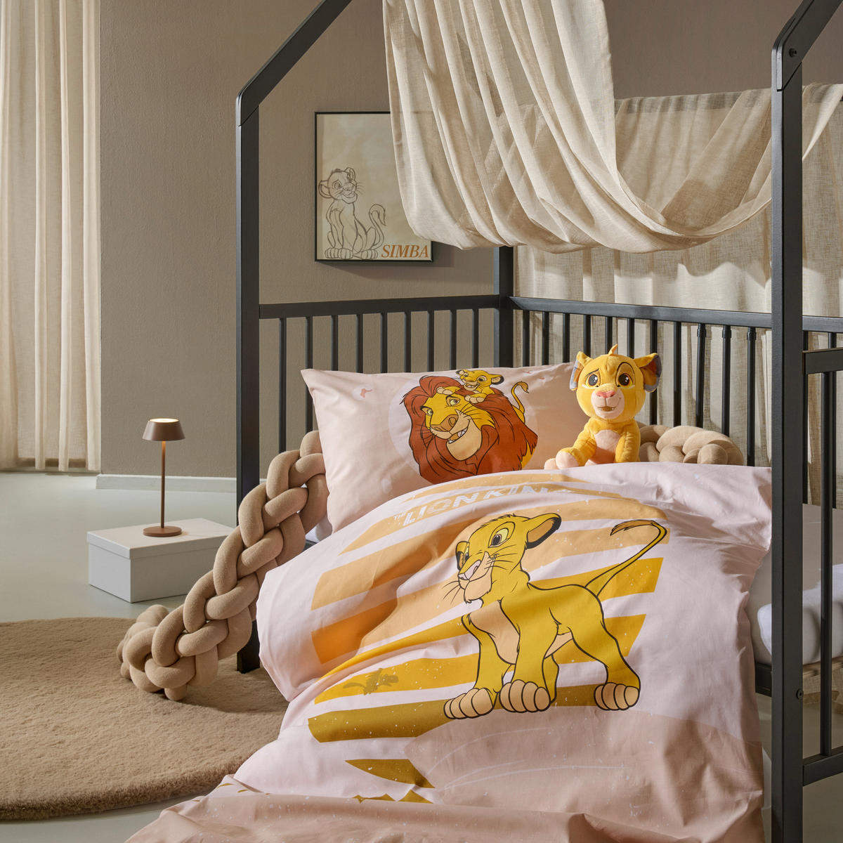 BABYBETTWÄSCHE König der Löwen Fotogewebe 100/135 cm  - Multicolor, Trend, Textil (100/135cm) - Disney