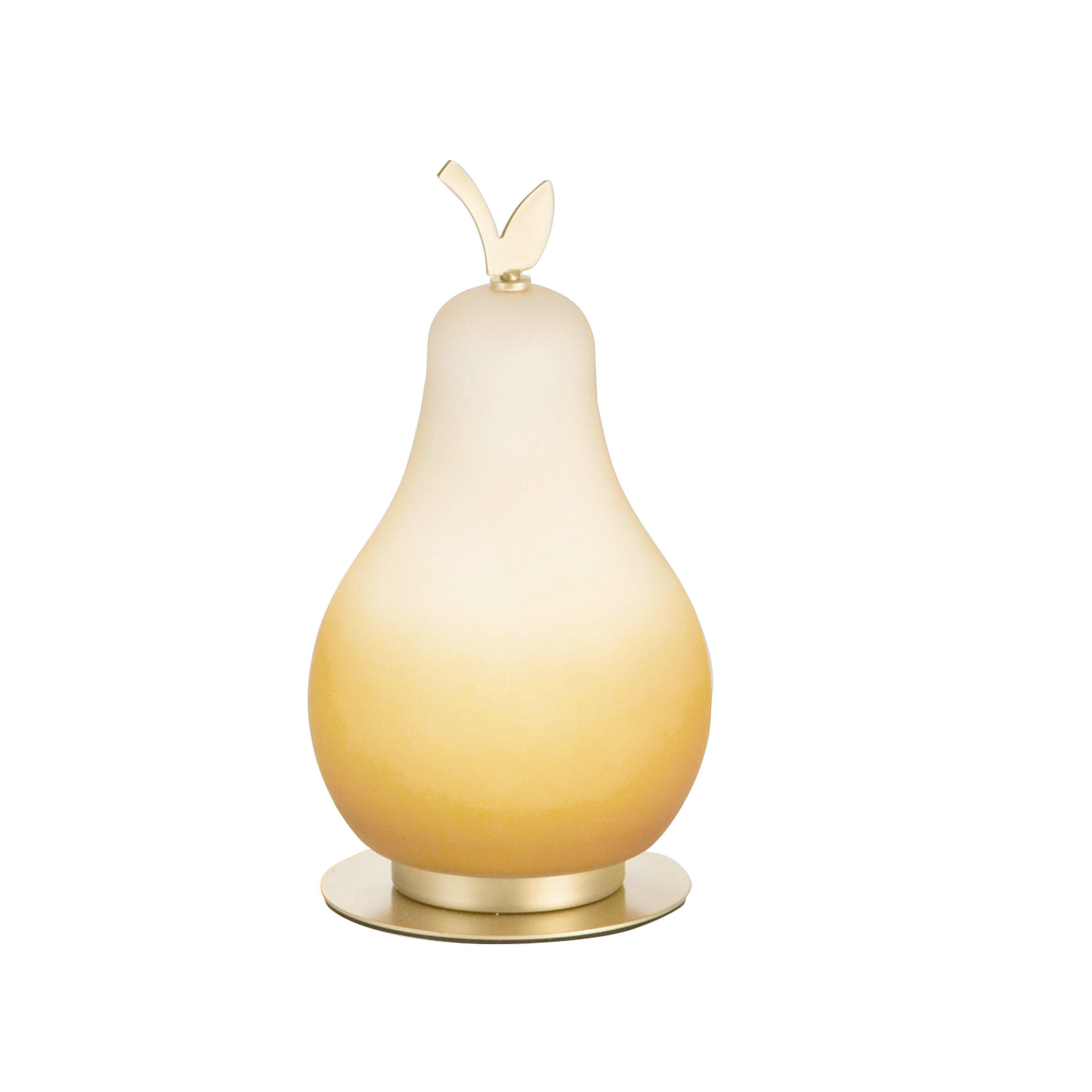 LED-TISCHLEUCHTE Wilma 12/23 cm  - Messingfarben/Orange, Design, Glas/Metall (12/23cm) - Fabas Luce
