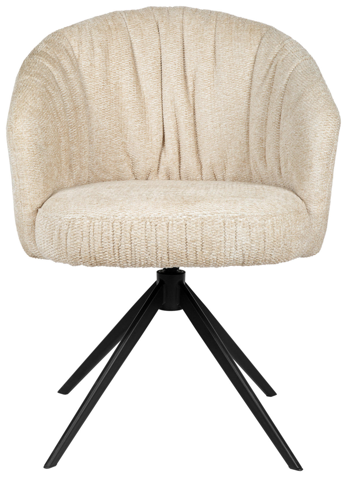 ARMLEHNSTUHL  in Eisen Chenille  - Beige/Schwarz, Design, Textil/Metall (63/81,5/62,5cm) - Dieter Knoll